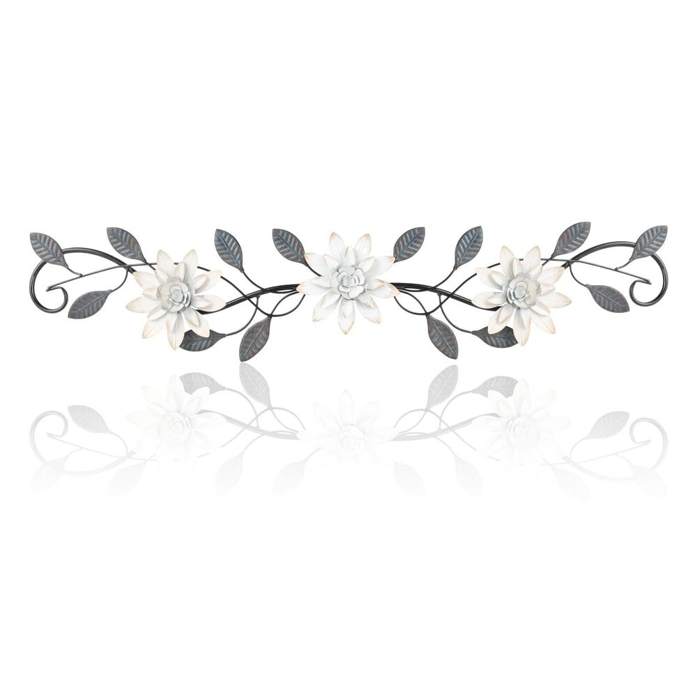 4547 Metal Wall Art Modern Minimalist Metal Flowers Indoor Decor Horizontal